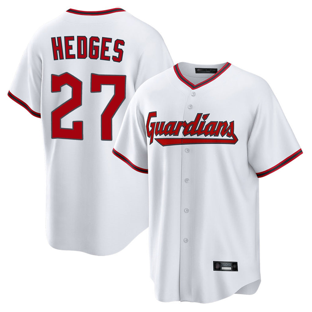 MATTH C.Guardians #27 Austin Hedges Player White Game Home Stitched Jerseys