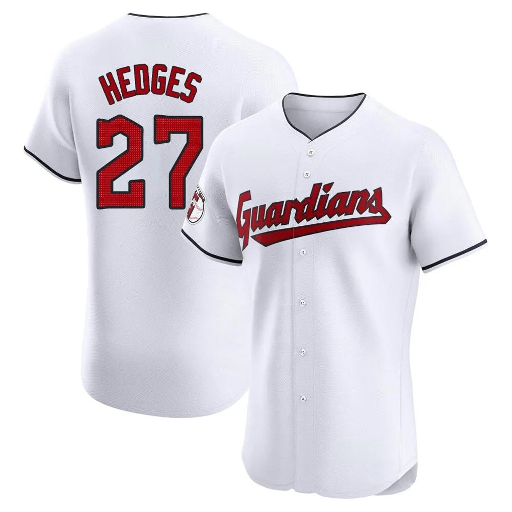 MATTH C.Guardians #27 Austin Hedges Player White Limited Elite Home Stitched Jerseys