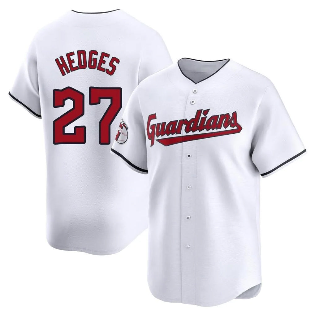 MATTH C.Guardians #27 Austin Hedges Player White Limited Home Stitched Jerseys