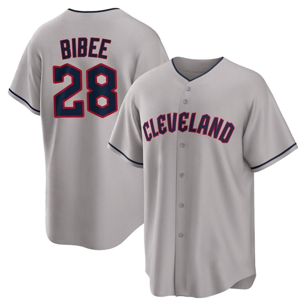 MATTH C.Guardians #28 Tanner Bibee Player Gray Game Home Stitched Jerseys