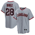 MATTH C.Guardians #28 Tanner Bibee Player Gray Home Game Stitched Jerseys