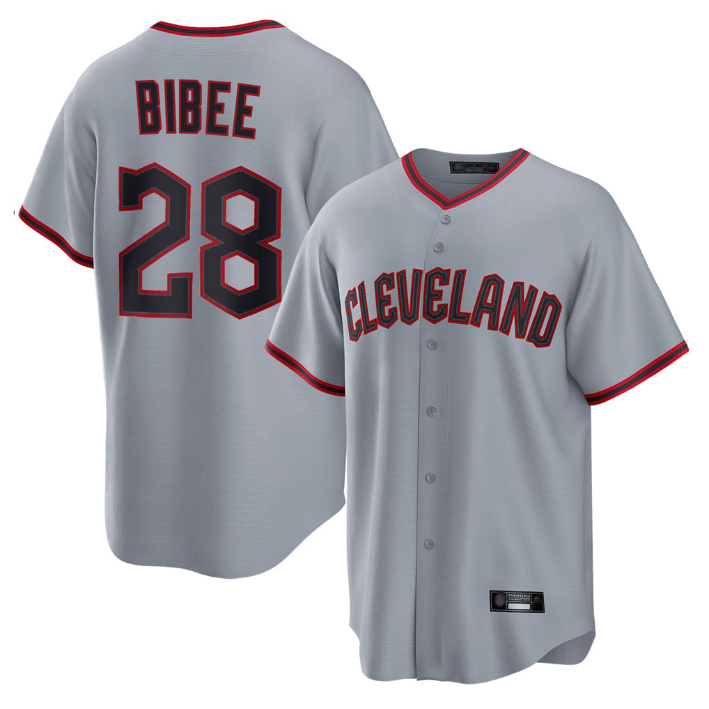 MATTH C.Guardians #28 Tanner Bibee Player Gray Home Game Stitched Jerseys