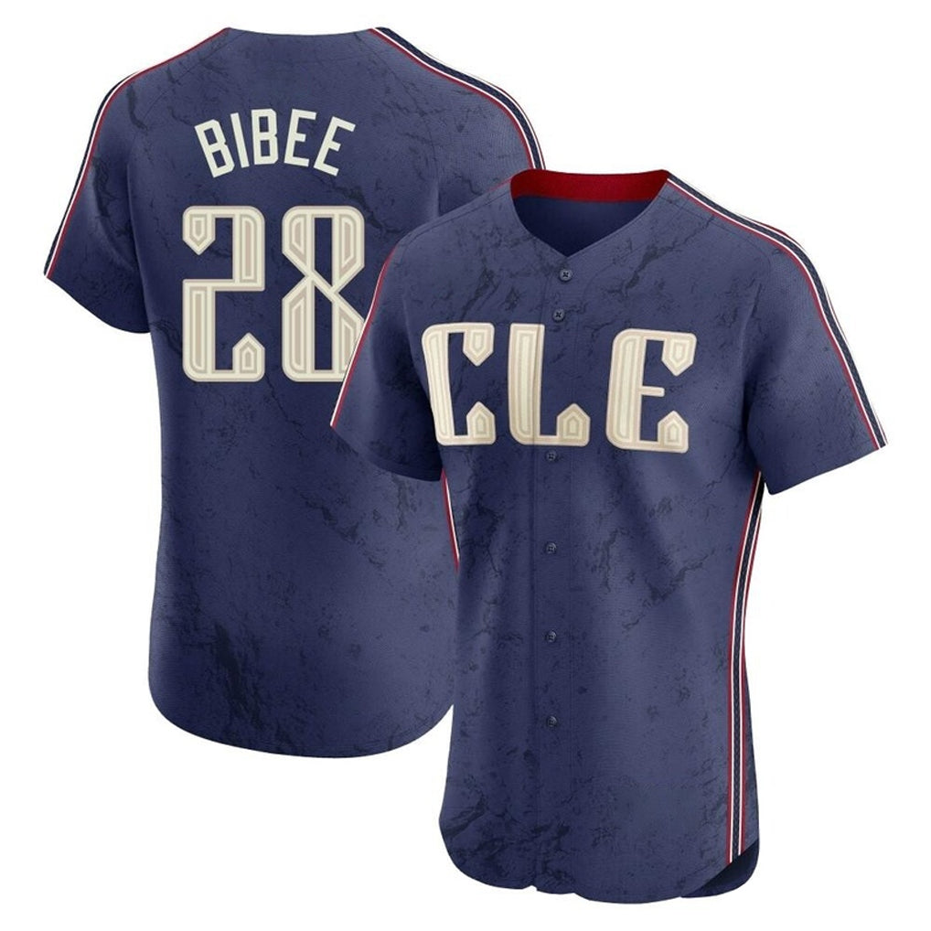 MATTH C.Guardians #28 Tanner Bibee Player Navy City Connect Limited Elite Home Stitched Jerseys