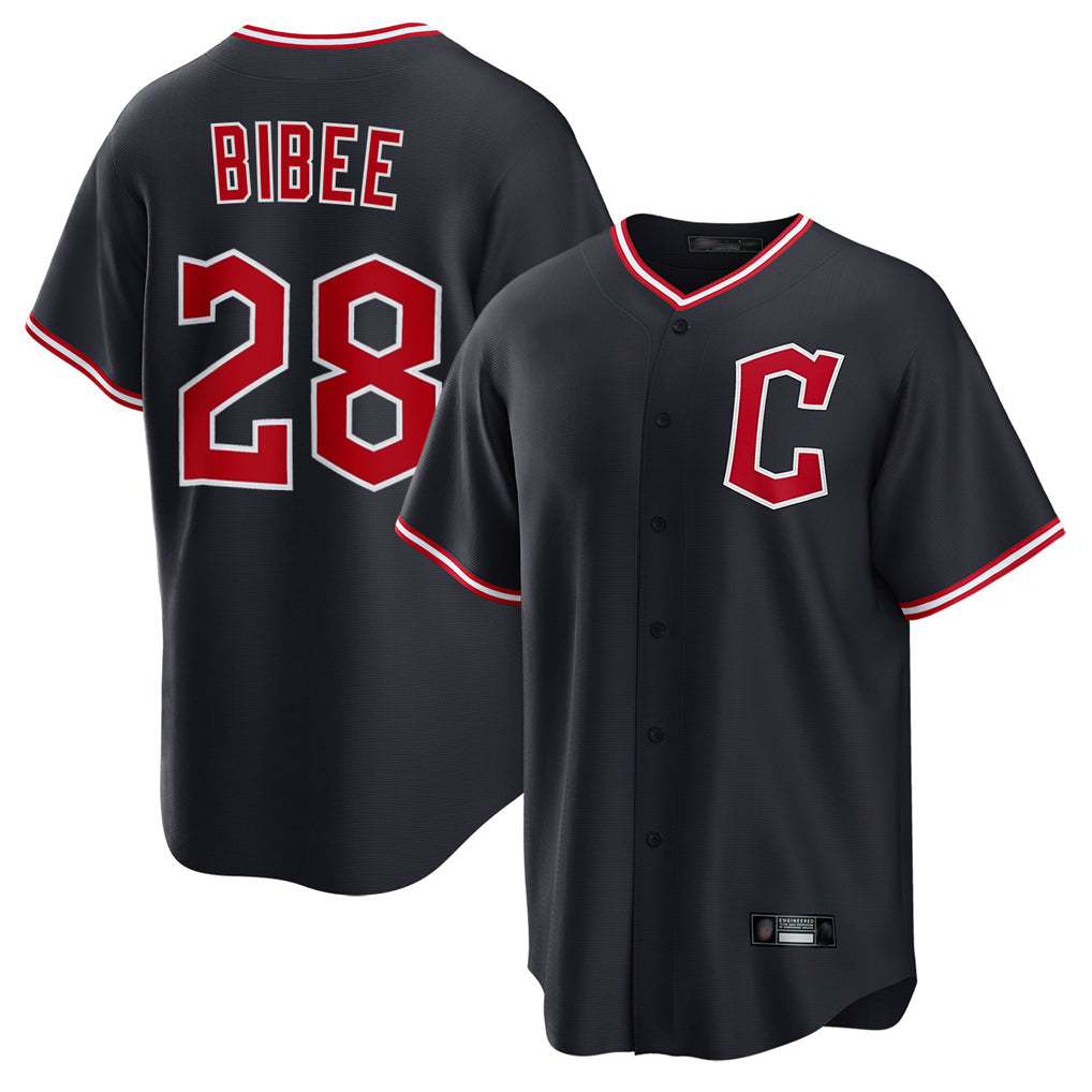 MATTH C.Guardians #28 Tanner Bibee Player Navy Home Game Stitched Jerseys