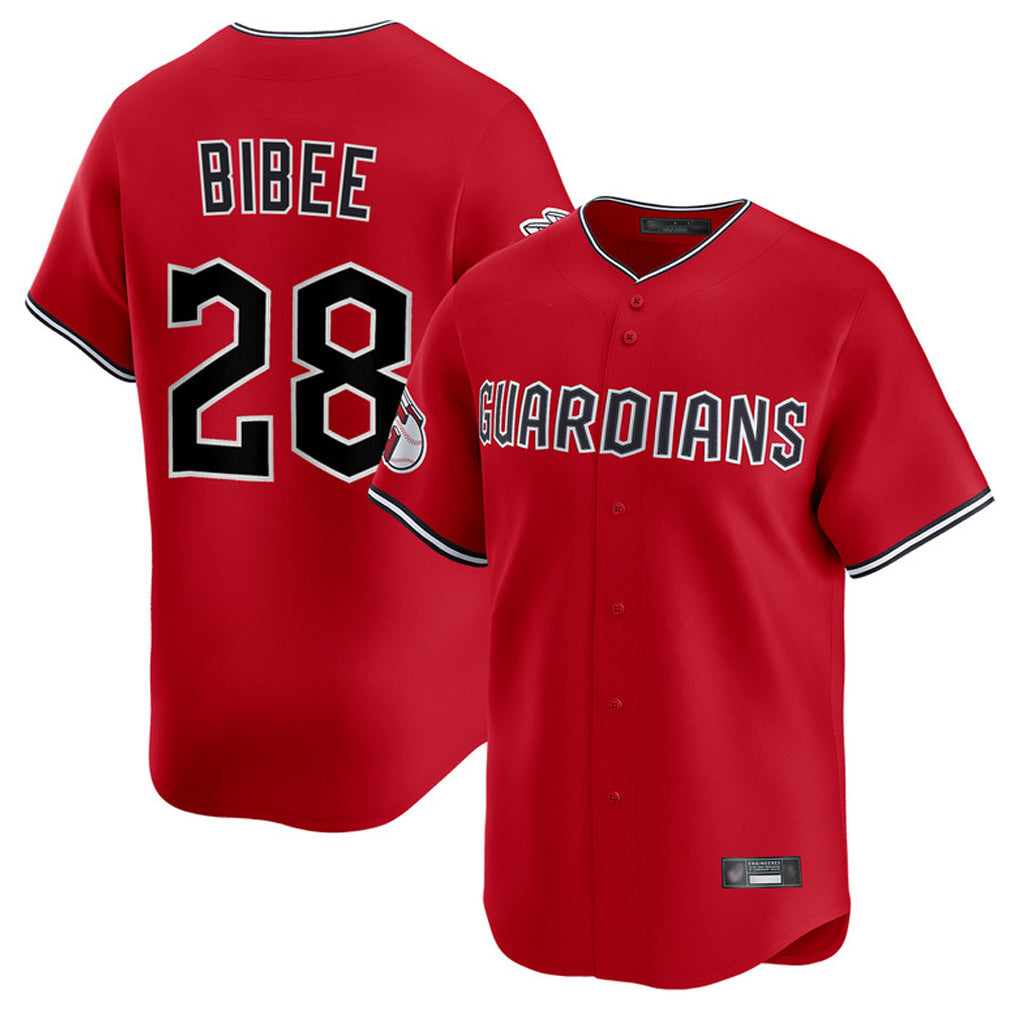 MATTH C.Guardians #28 Tanner Bibee Player Red Limited Home Stitched Jerseys