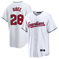 MATTH C.Guardians #28 Tanner Bibee Player White Home Game Stitched Jerseys