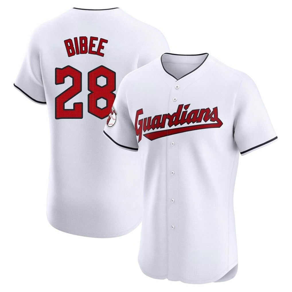 MATTH C.Guardians #28 Tanner Bibee Player White Limited Elite Home Stitched Jerseys