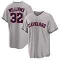 MATTH C.Guardians #32 Gavin Williams Player Gray Game Home Stitched Jerseys