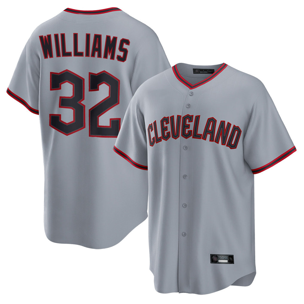 MATTH C.Guardians #32 Gavin Williams Player Gray Home Game Stitched Jerseys