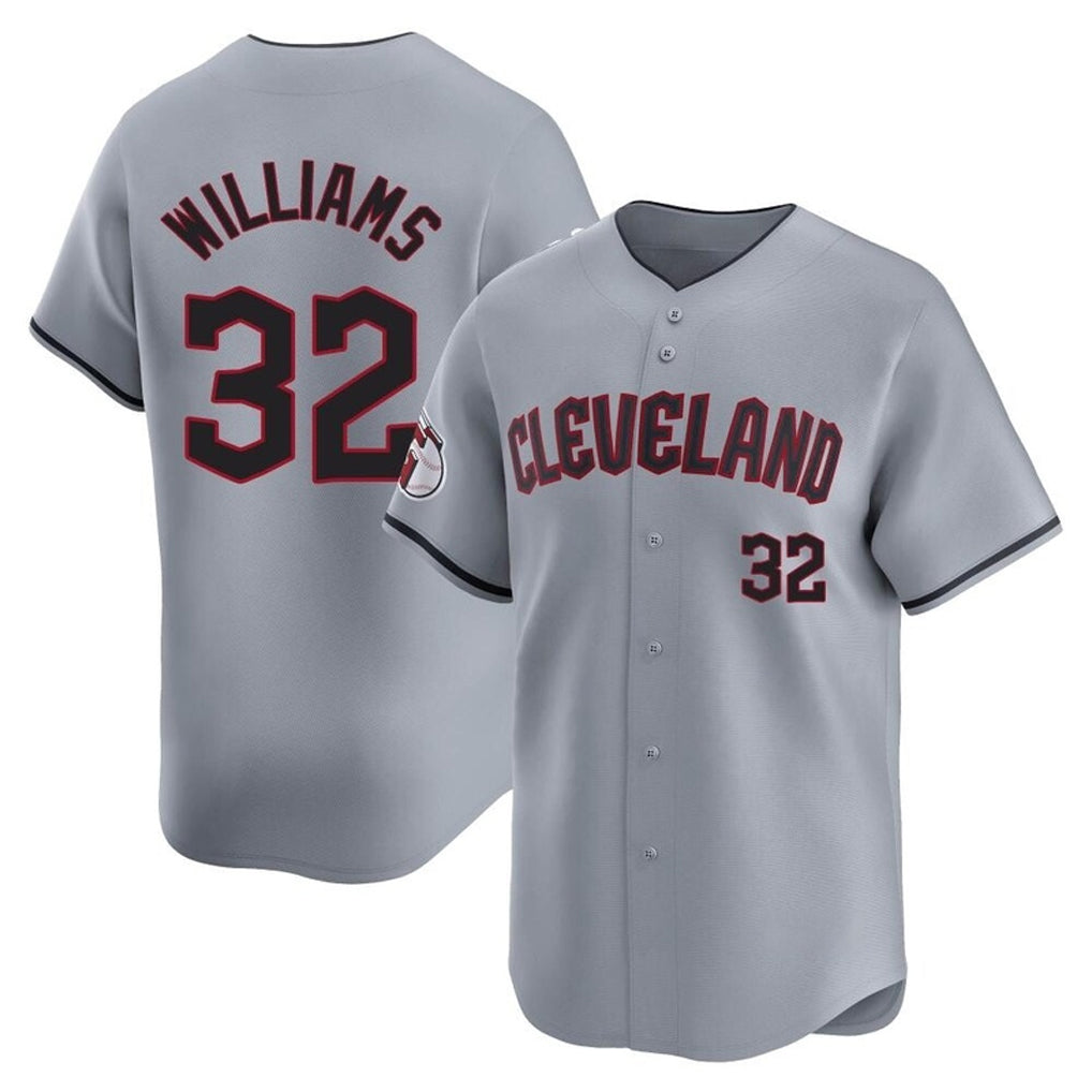 MATTH C.Guardians #32 Gavin Williams Player Gray Road Limited Home Game Stitched Jerseys