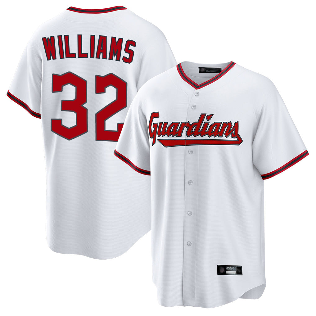 MATTH C.Guardians #32 Gavin Williams Player White Game Home Stitched Jerseys