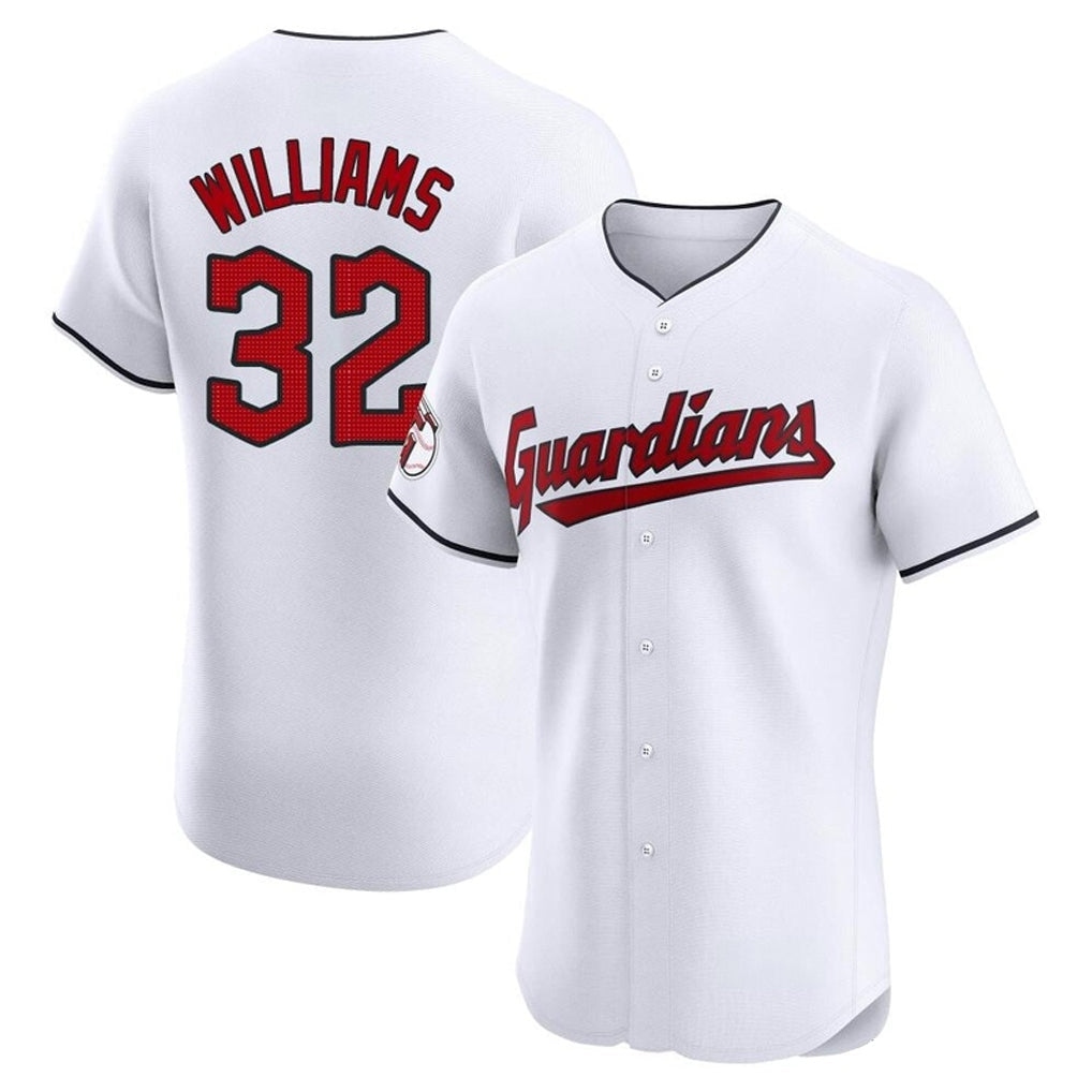 MATTH C.Guardians #32 Gavin Williams Player White Limited Elite Home Stitched Jerseys