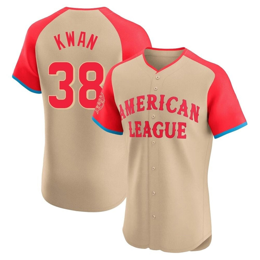 MATTH C.Guardians #38 Steven Kwan Player Cream American League All-Star Limited Elite Home Stitched Jerseys