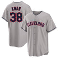 MATTH C.Guardians #38 Steven Kwan Player Gray Game Home Stitched Jerseys