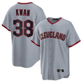 MATTH C.Guardians #38 Steven Kwan Player Gray Home Game Stitched Jerseys