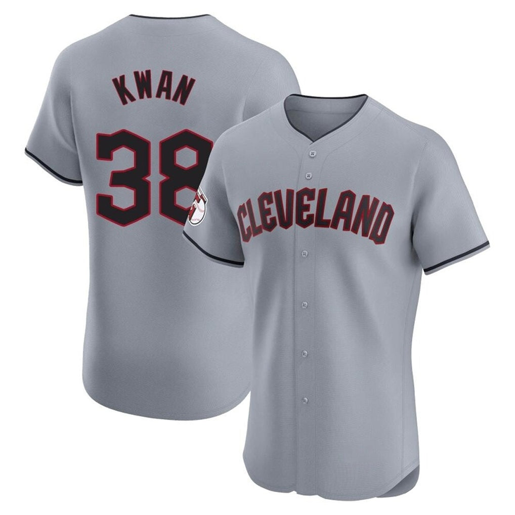 MATTH C.Guardians #38 Steven Kwan Player Gray Road Limited Elite Home Stitched Jerseys
