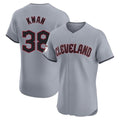 MATTH C.Guardians #38 Steven Kwan Player Gray Road Limited Elite Home Stitched Jerseys
