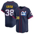 MATTH C.Guardians #38 Steven Kwan Player Navy American League All-Star Edition Limited Home Stitched Jerseys