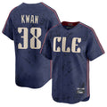 MATTH C.Guardians #38 Steven Kwan Player Navy City Connect Limited Home Stitched Jerseys