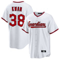 MATTH C.Guardians #38 Steven Kwan Player White Game Home Stitched Jerseys