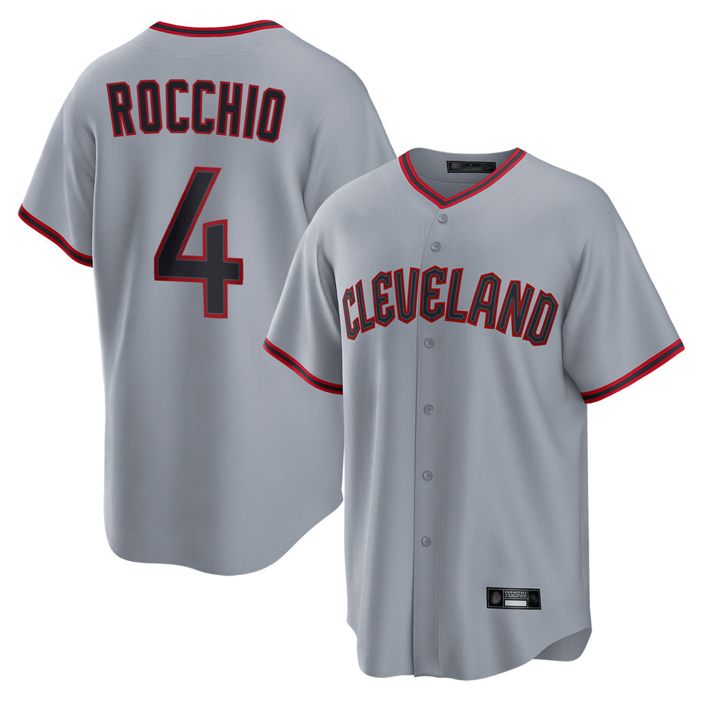 MATTH C.Guardians #4 Brayan Rocchio Player Gray Home Game Stitched Jerseys