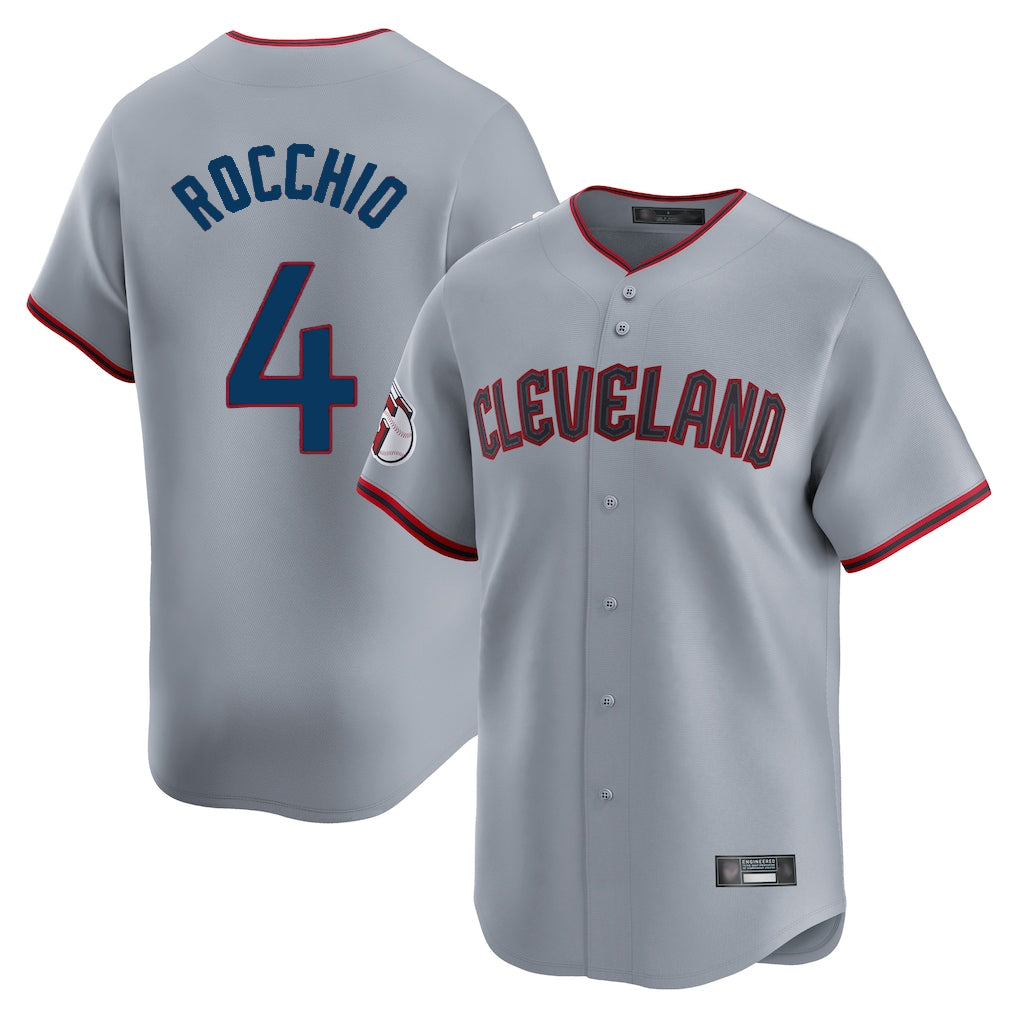 MATTH C.Guardians #4 Brayan Rocchio Player Gray Road Limited Home Game Stitched Jerseys