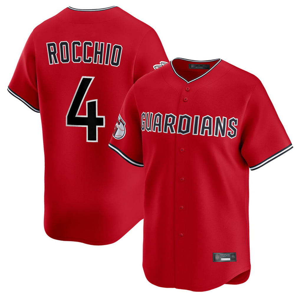 MATTH C.Guardians #4 Brayan Rocchio Player Red Limited Home Stitched Jerseys