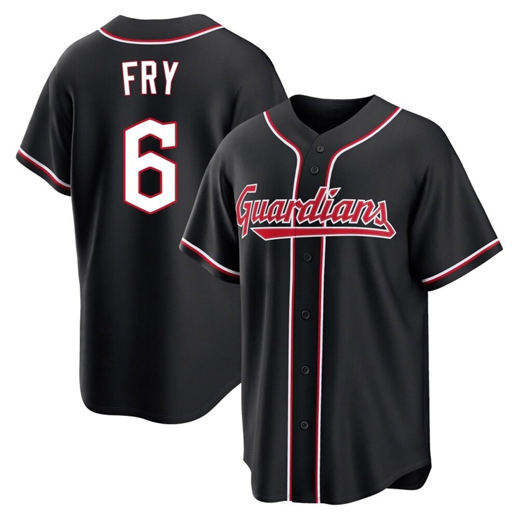MATTH C.Guardians #6 David Fry Player Black Fashion Out Home Game Stitched Jerseys