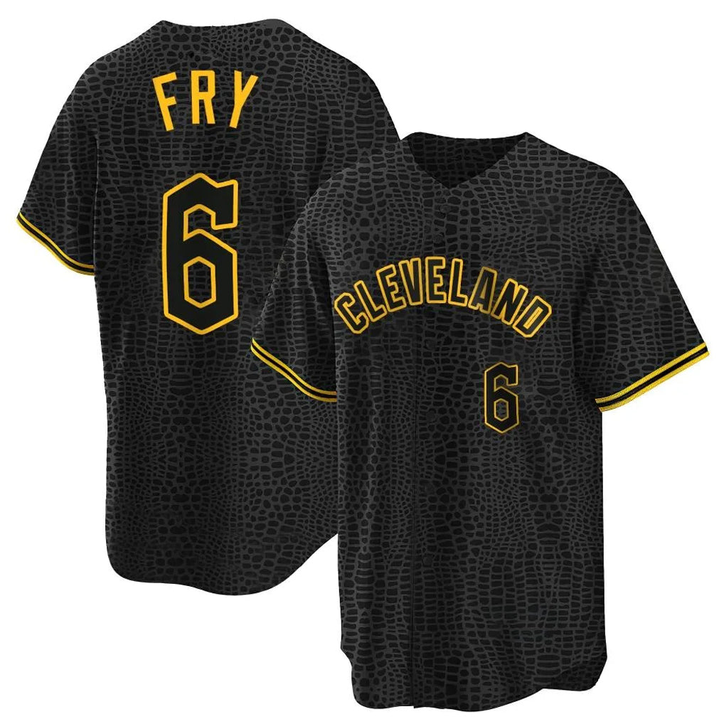 MATTH C.Guardians #6 David Fry Player Black Snake Skin City Home Game Stitched Jerseys