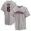 MATTH C.Guardians #6 David Fry Player Gray Game Home Stitched Jerseys