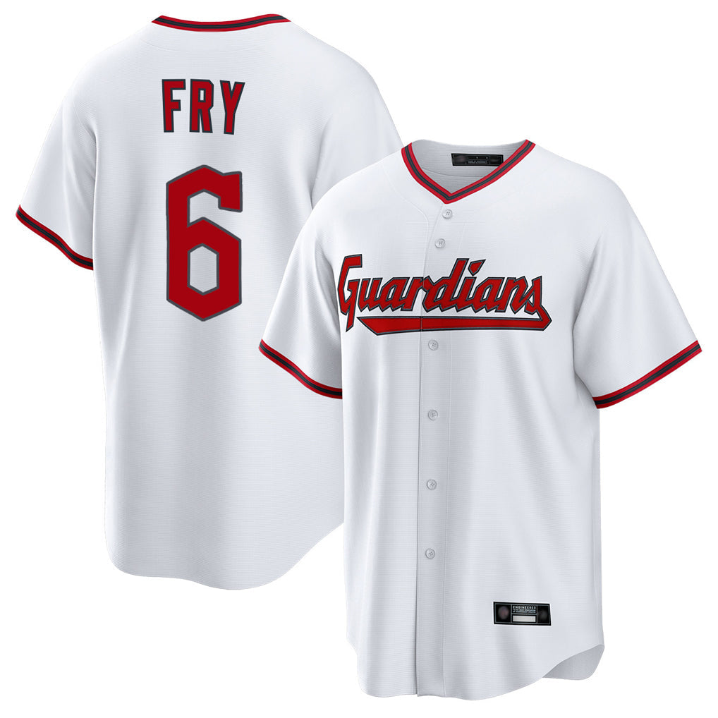 MATTH C.Guardians #6 David Fry Player White Game Home Stitched Jerseys