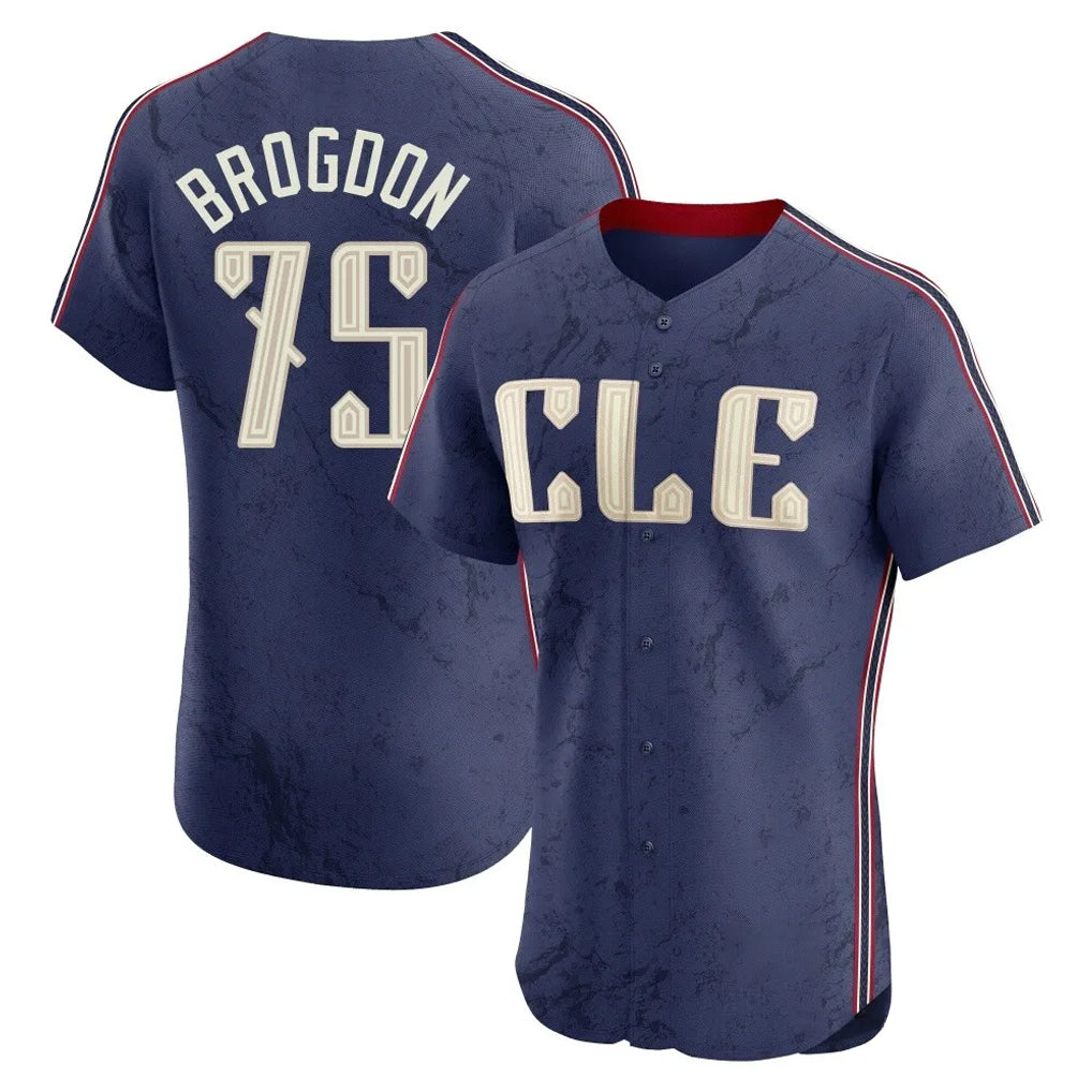 MATTH C.Guardians #75 Connor Brogdon Player Navy City Connect Limited Elite Home Stitched Jerseys