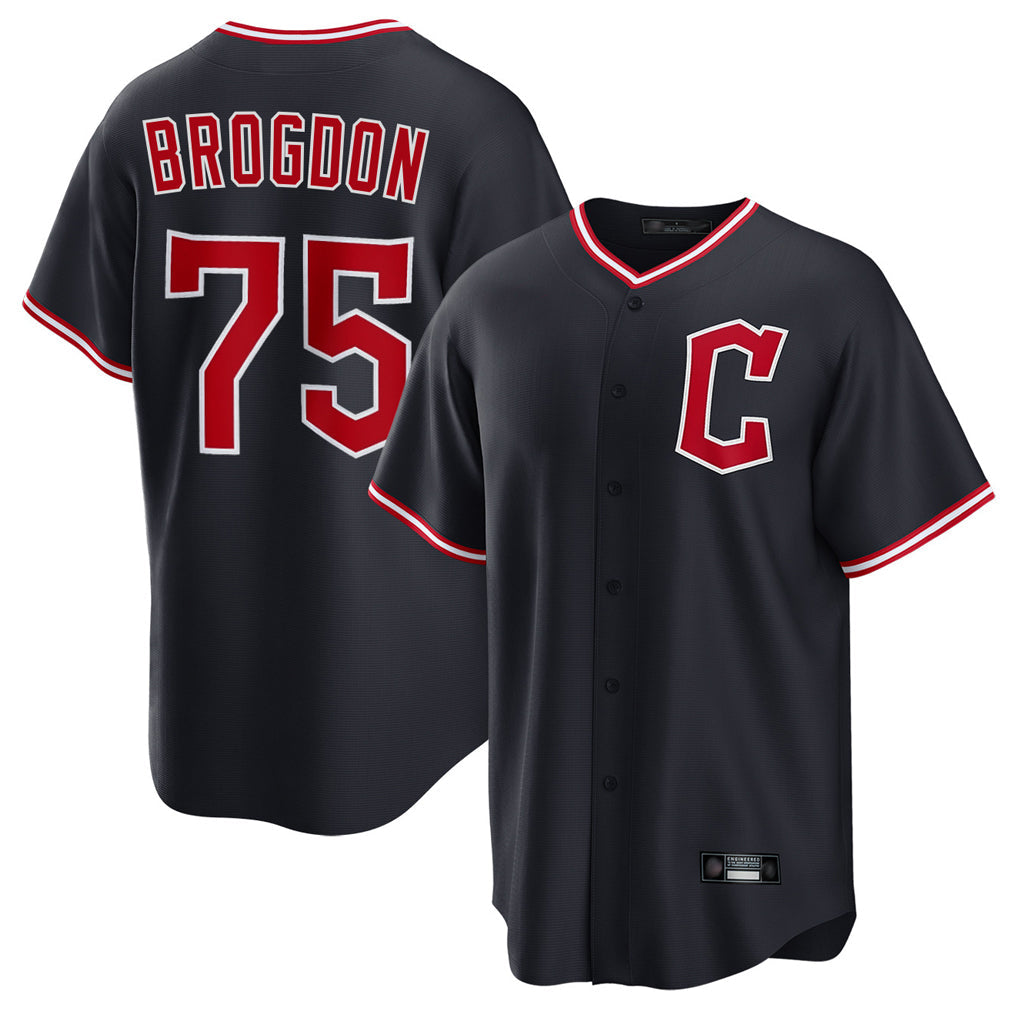 MATTH C.Guardians #75 Connor Brogdon Player Navy Home Game Stitched Jerseys