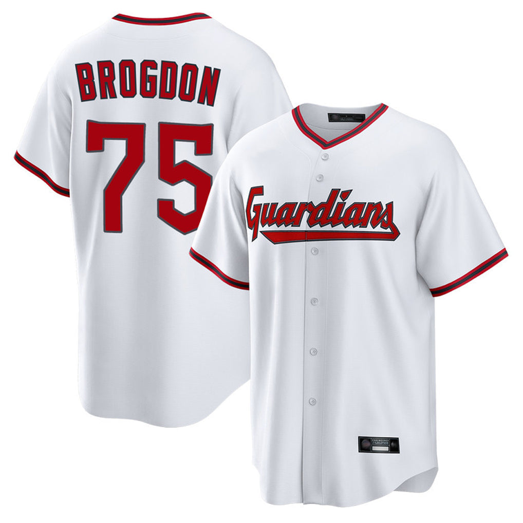 MATTH C.Guardians #75 Connor Brogdon Player White Game Home Stitched Jerseys