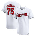 MATTH C.Guardians #75 Connor Brogdon Player White Limited Elite Home Stitched Jerseys