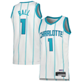 MATTH C.Hornets #1 LaMelo Ball  White Swingman Jerseys - Association Edition