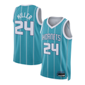 MATTH C.Hornets #24 Brandon Miller Teal Draft Swingman Jerseys - Icon Edition