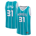 MATTH C.Hornets #31 Tidjane Salaun  Teal 2024  Draft Fast Break Player Jerseys - Icon Edition
