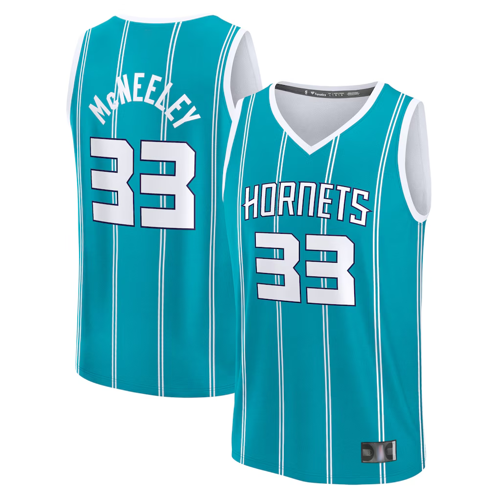 MATTH C.Hornets #33 Liam McNeeley  Teal Fast Break Replica Jerseys - Icon Edition