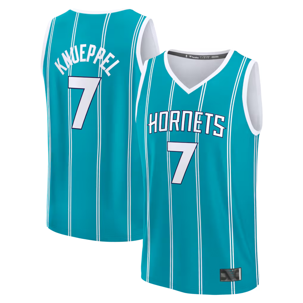 MATTH C.Hornets #7 Kon Knueppel  Teal 2025  Draft First Round Pick Fast Break Replica Jerseys - Icon Edition