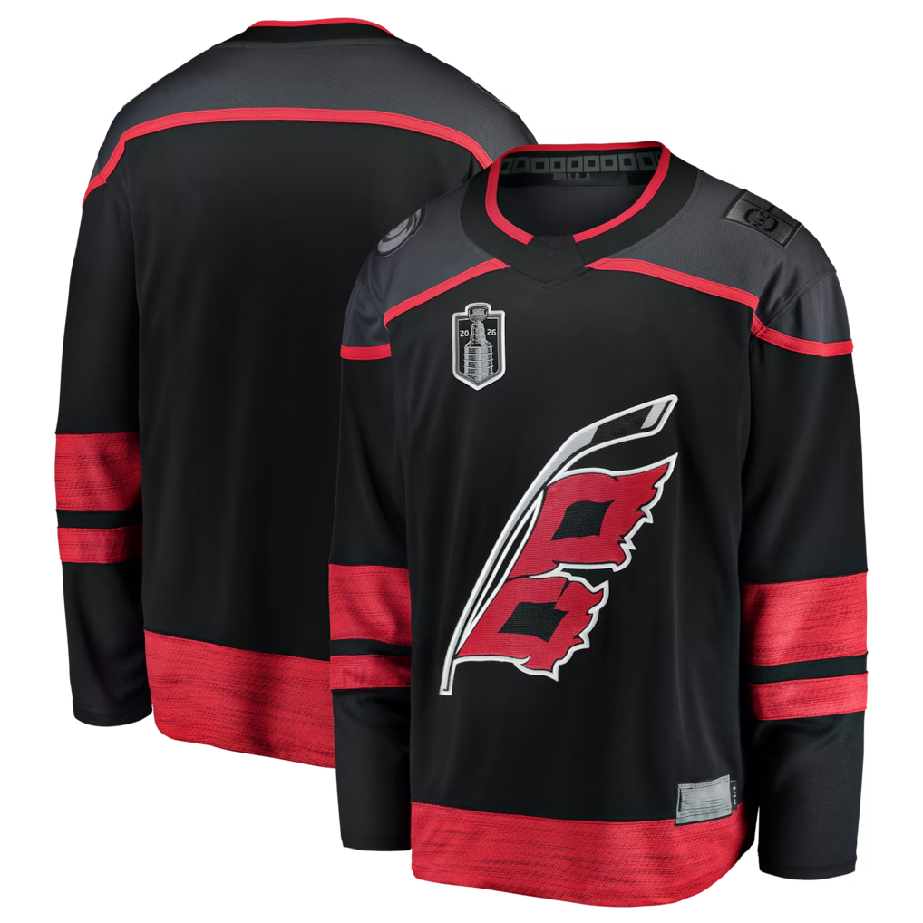 MATTH C.Hurricanes Black 2026 Stanley Cup Final Home Breakaway Stitched Jerseys