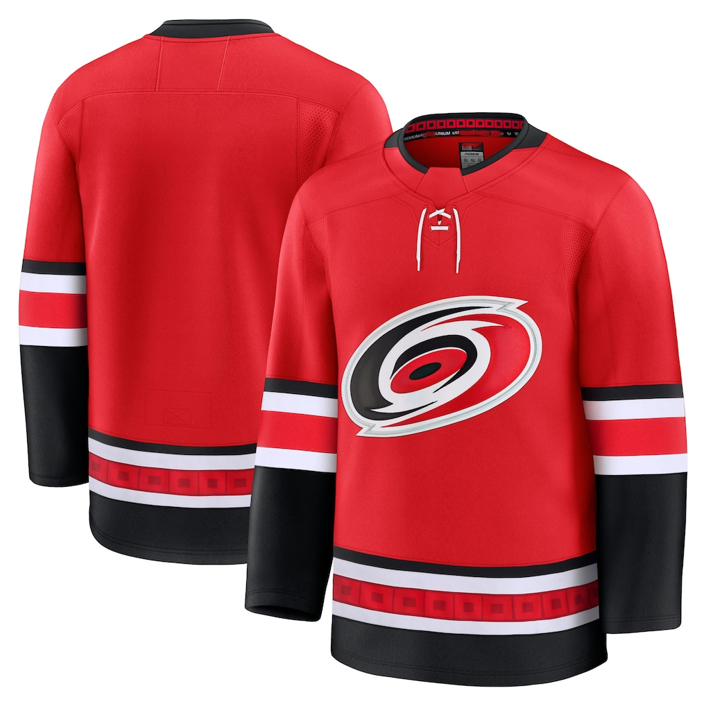 MATTH C.Hurricanes Red Alternate Premium Stitched Jerseys