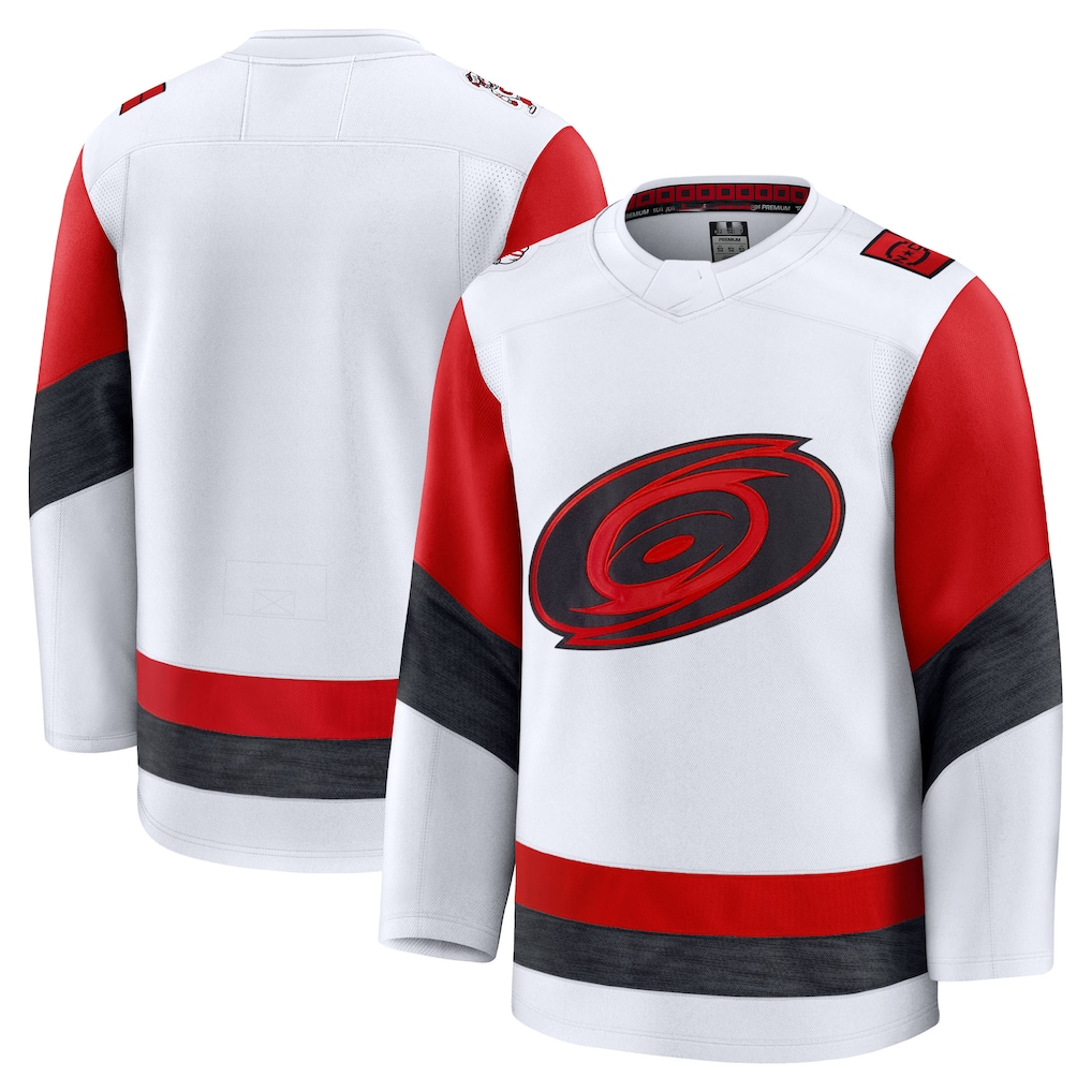 MATTH C.Hurricanes White Away Premium Stitched Jerseys