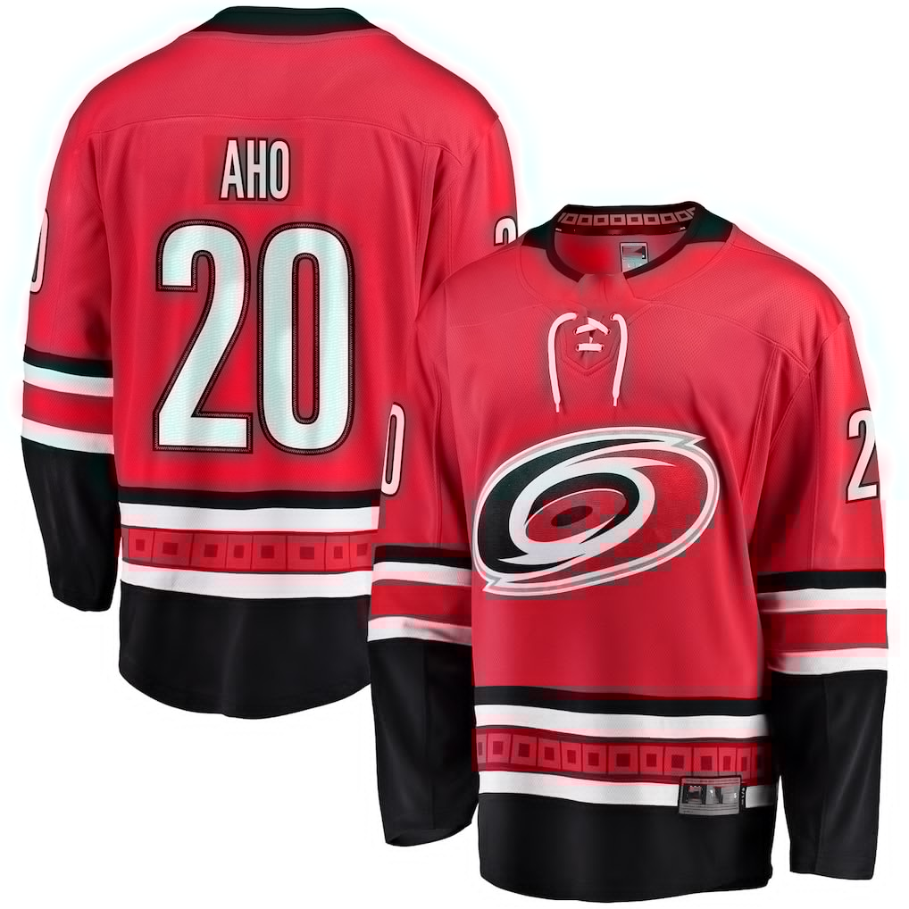 MATTH C.Hurricanes #20 Sebastian Aho Red Alternate Breakaway Player Stitched Jerseys