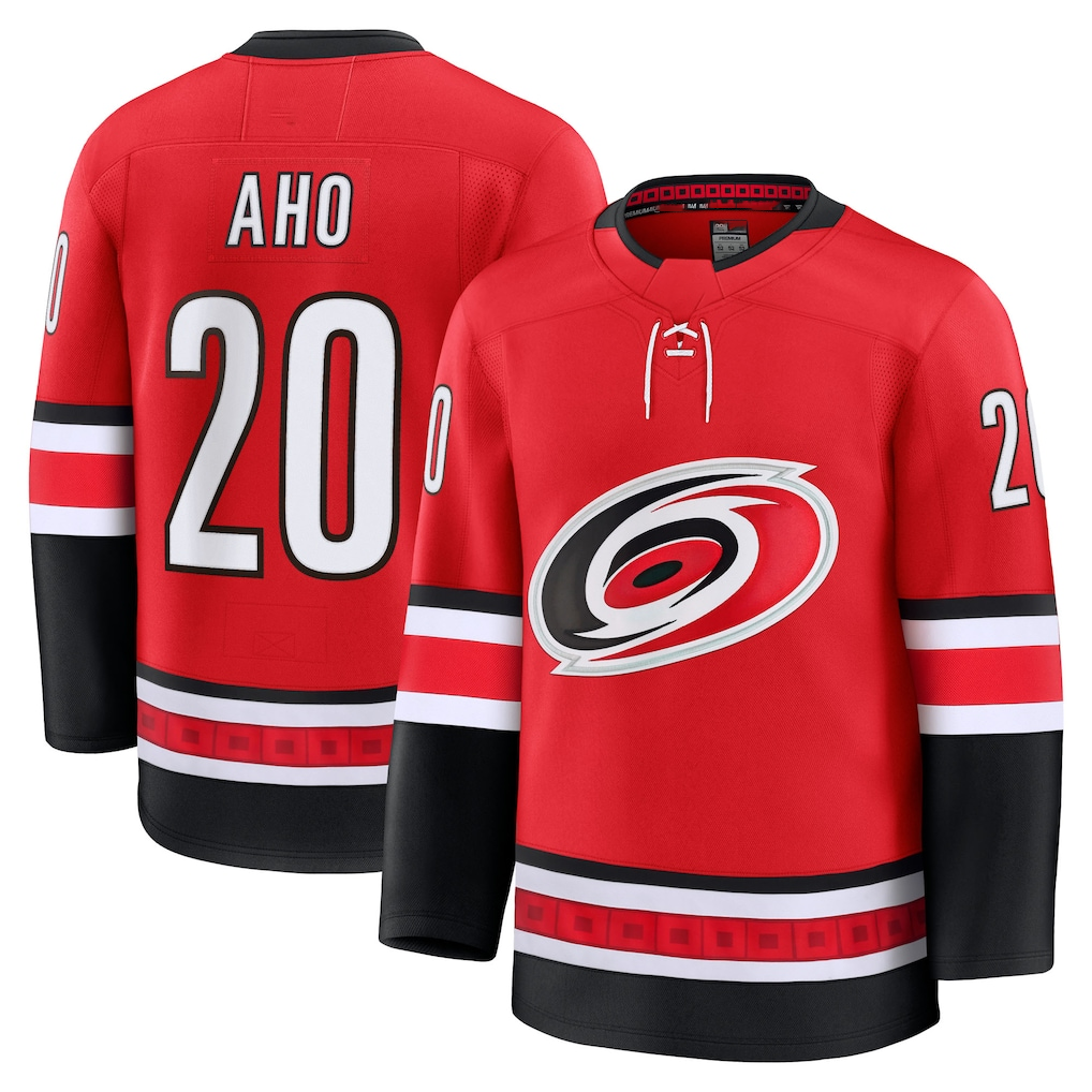 MATTH C.Hurricanes #20 Sebastian Aho Red Alternate Premium Stitched Jerseys