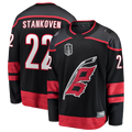 MATTH C.Hurricanes #22 Logan Stankoven Black 2026 Stanley Cup Final Home Breakaway Stitched Jerseys