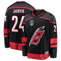 MATTH C.Hurricanes #24 Seth Jarvis Black 2026 Stanley Cup Final Home Breakaway Stitched Jerseys