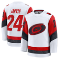 MATTH C.Hurricanes #24 Seth Jarvis White Away Premium Stitched Jerseys