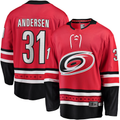 MATTH C.Hurricanes #31 Frederik Andersen Red Alternate Breakaway Player Stitched Jerseys