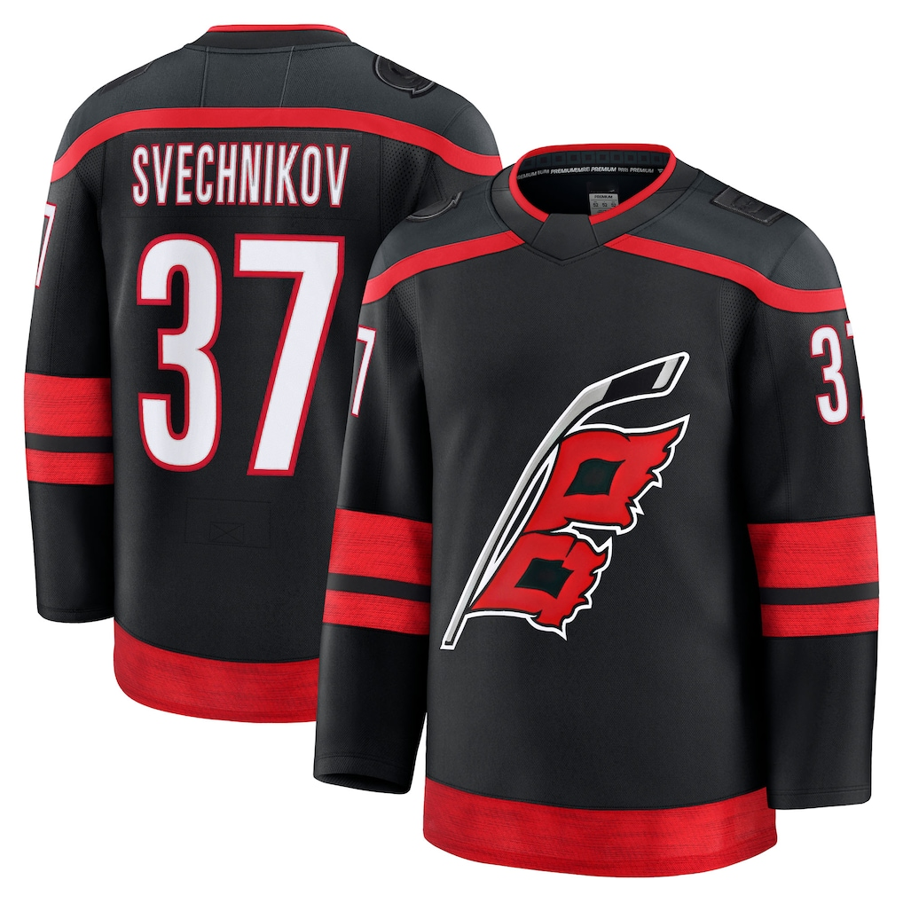 MATTH C.Hurricanes #37 Andrei Svechnikov Black Home Premium Stitched Jerseys